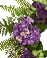 Nearly Natural 24" Hydrangea Berry Wreath