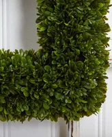 Nearly Natural 17" Tea Leaf Square Wreath