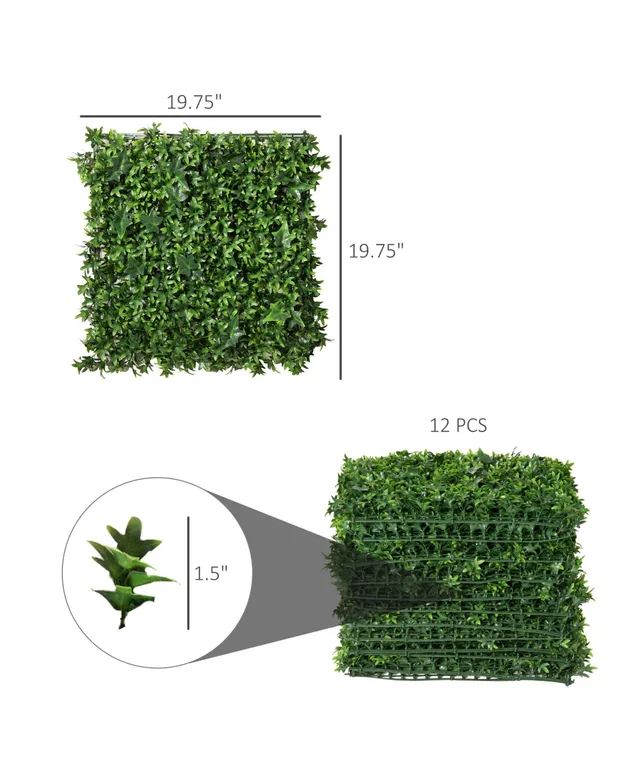 Outsunny 118 x 39 Artificial Privacy Fence Screen Faux Hedge