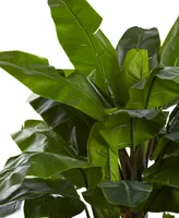 Nearly Natural 7' Indoor/Outdoor Uv-Resistant Giant Triple-Stalk Artificial Banana Tree