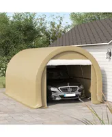 Outsunny 16' x 10' Carport, Heavy Duty Portable Garage / Storage Tent with Large Zippered Door