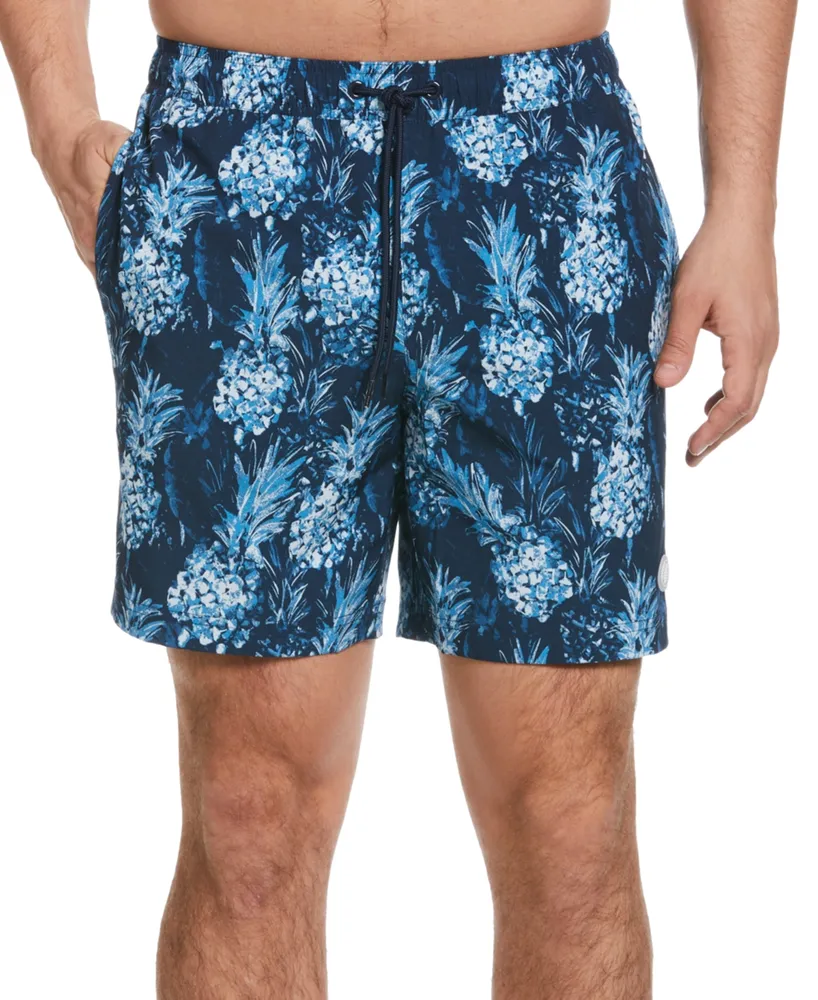 Nautica Men's Quick-Dry Floral-Print 6 Swim Trunks