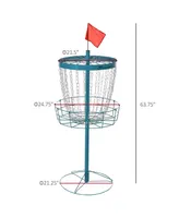 Soozier Portable Disc Golf Basket Target with 24-Chain, Transit Bag