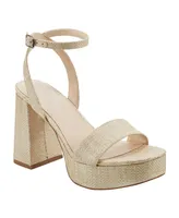 Marc Fisher Women's Sadel Block Heel Ankle Strap Dress Sandals