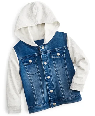 First Impressions Baby Boys Hooded Denim Jacket, Created for Macy's