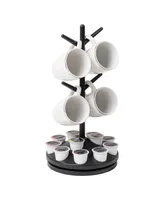 Mind Reader Anchor Collection, Single Serve Pod Organizer Mug Tree, 4 Mug and 12 Pod Capacity, Countertop Organizer, Breakroom