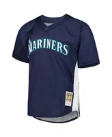 Men's Mitchell & Ness Ken Griffey Jr. Navy Seattle Mariners Cooperstown Collection Mesh Batting Practice Jersey