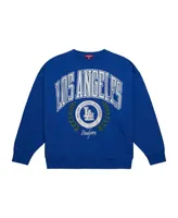 Women's Mitchell & Ness Royal Los Angeles Dodgers Logo Lt 2.0 Pullover Sweatshirt