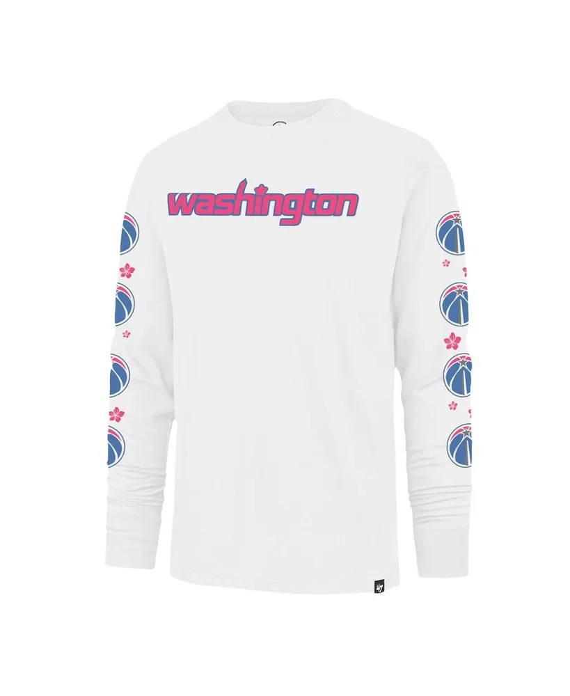 Men's '47 Brand White Washington Wizards City Edition Downtown Franklin Long Sleeve T-shirt