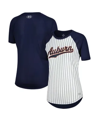 Women's Under Armour White Gameday Pinstripe Raglan T-shirt