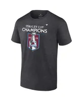 Men's Fanatics Heathered Charcoal Colorado Avalanche 2022 Stanley Cup Champions Big and Tall Locker Room T-shirt