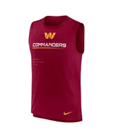 Men's Nike Burgundy Washington Commanders Muscle Trainer Tank Top