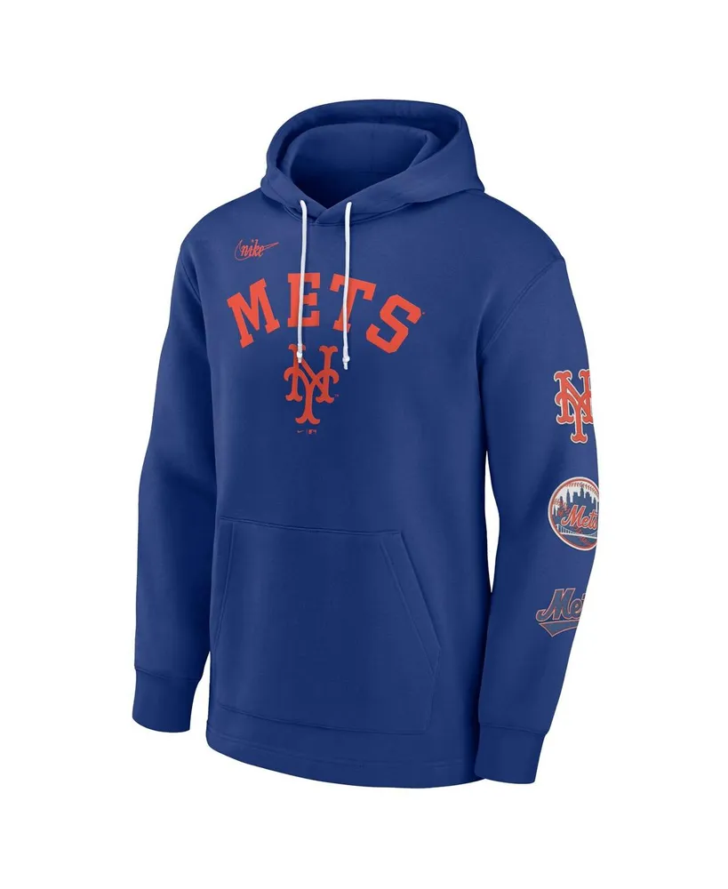 Men's Nike Royal New York Mets Rewind Lefty Pullover Hoodie