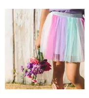 Little and Big Girls Cotton Candy Fairy Tutu Skirt