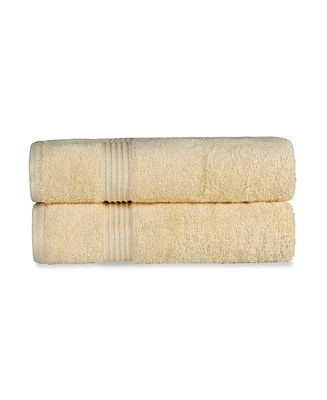 Superior Solid Quick Drying Egyptian Cotton 2 Piece Bath Sheet Set