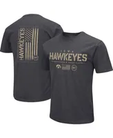 Men's Colosseum Heather Black Iowa Hawkeyes Big and Tall Oht Military Inspired Appreciation Playbook T-shirt