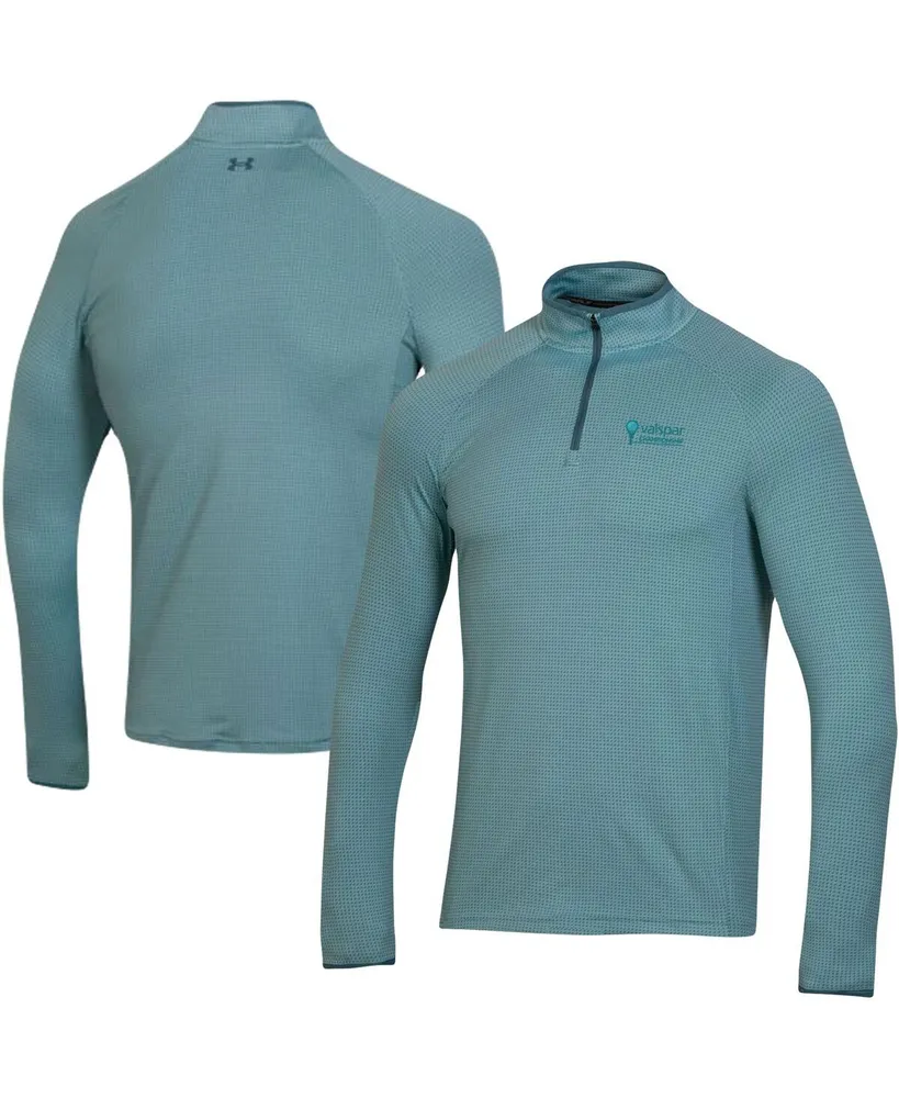 Men's Valspar Championship Under Armour Teal T2 Green Half Moon Raglan Quarter-Zip Top