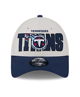 Men's New Era Stone, Navy Tennessee Titans 2023 Nfl Draft 9FORTY Adjustable Hat