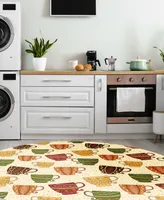 D Style Vertes Kitchen VRT15 8' x 8' Round Area Rug