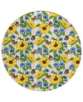 D Style Vertes Kitchen VRT16 8' x 8' Round Area Rug