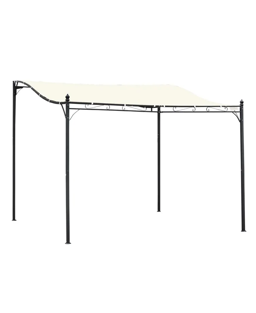 Outsunny 10' x 10' Steel Outdoor Pergola Gazebo Patio Canopy with Durable & Spacious Weather-Resistant Design, White