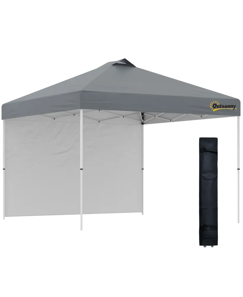 Outsunny 10' Pop-Up Foldable Gazebo with Roller Bag Sidewall