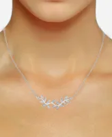 Diamond Vine Statement Necklace (1/4 ct. t.w.) in Sterling Silver, 18" + 2" extender