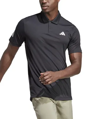 adidas Men's 3-Stripes Short Sleeve Performance Club Tennis Polo Shirt