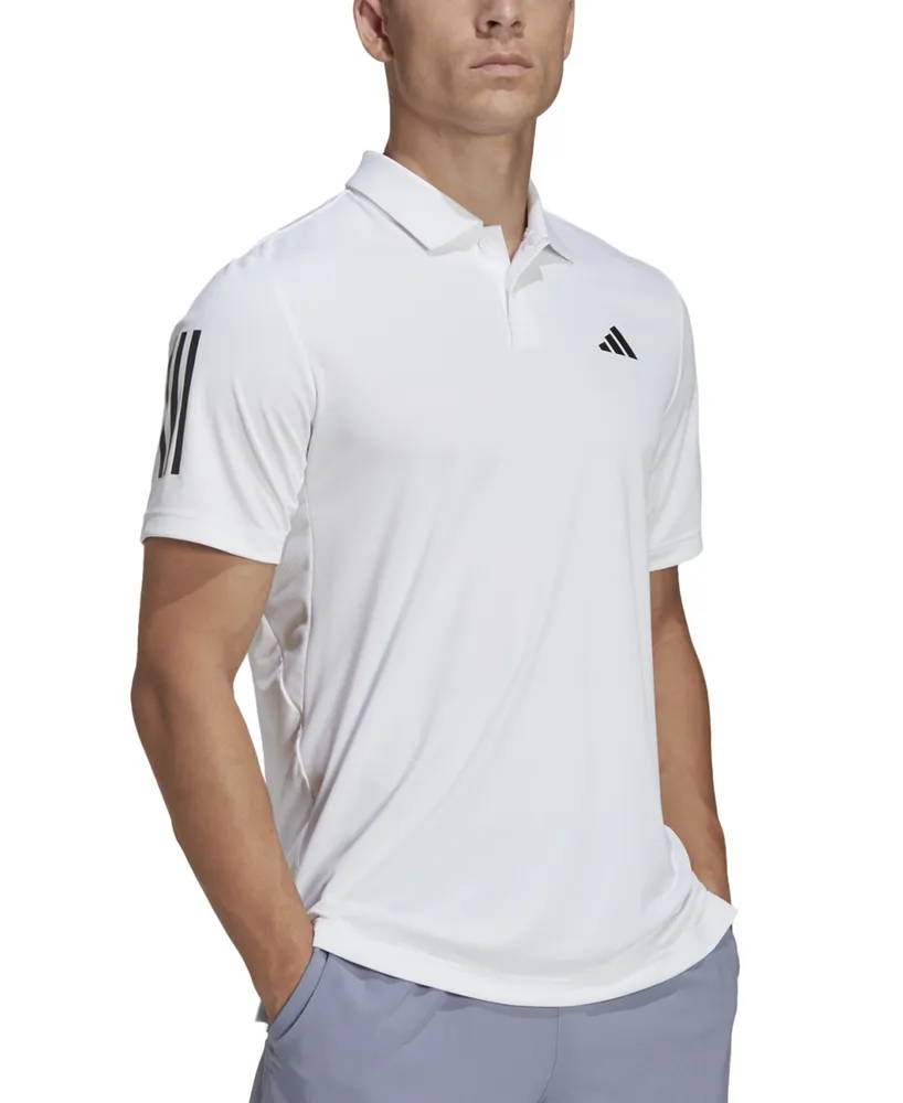 adidas Men's 3-Stripes Short Sleeve Performance Club Tennis Polo Shirt