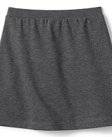 Lands' End School Uniform Girls Ponte Button Front Skort Above the Knee