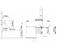 Streamdale Furniture Wall Mount Widespread Bathroom Faucet