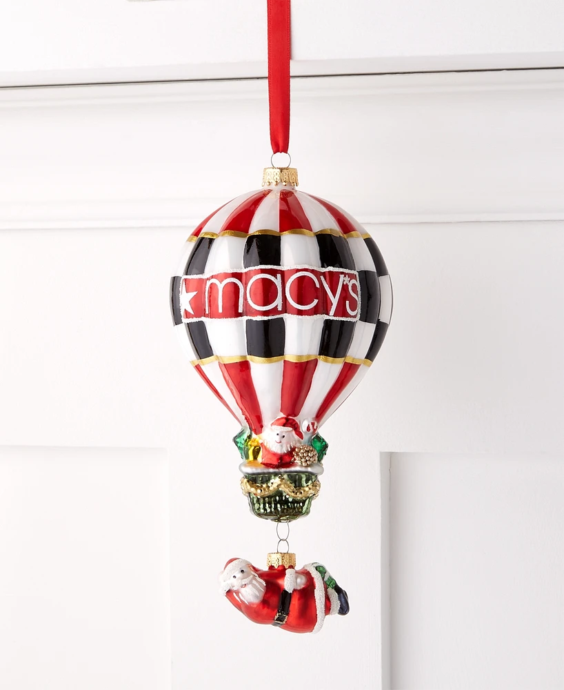 Holiday Lane Macy's Checkered Hot Air Balloon Ornament, Created for Macy's