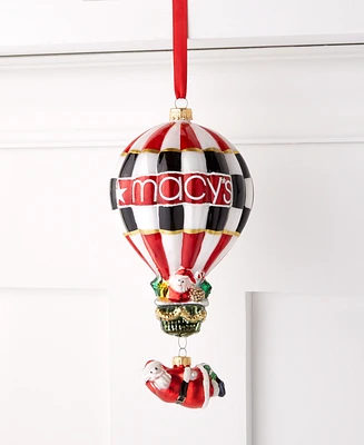 Holiday Lane Macy's Checkered Hot Air Balloon Ornament, Exclusively at Macy's