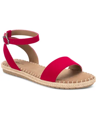 Style & Co Women's Peggyy Ankle-Strap Espadrille Flat Sandals