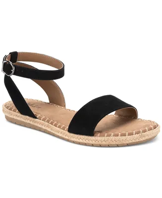 Style & Co Women's Peggyy Ankle-Strap Espadrille Flat Sandals, Created for Macy's