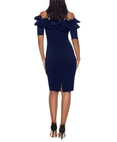 Xscape Ruffled Off-The-Shoulder Bodycon Dress