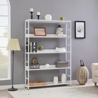 Simplie Fun 5-Tier Home Office Bookcase Open Bookshelf Storage Large 5 Shelf Bookshelf Furniture