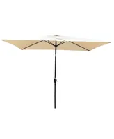 Simplie Fun 6 X 9FT Patio Umbrella Outdoor Waterproof Umbrella With Crank And Push Button Tilt