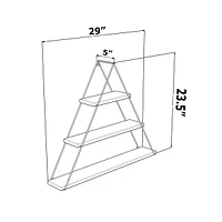 Moset Floating Wall Decor Wall Mounted Rustic Decorative Hanging Metal Bracket Triangle Shelf