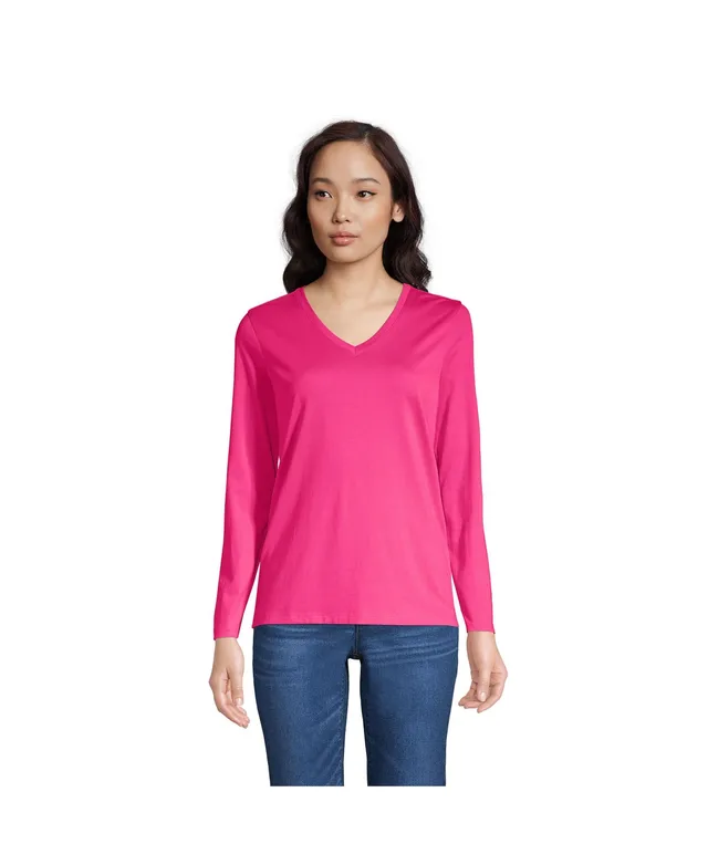 Plush Long-Sleeve V-Neck T-Shirt