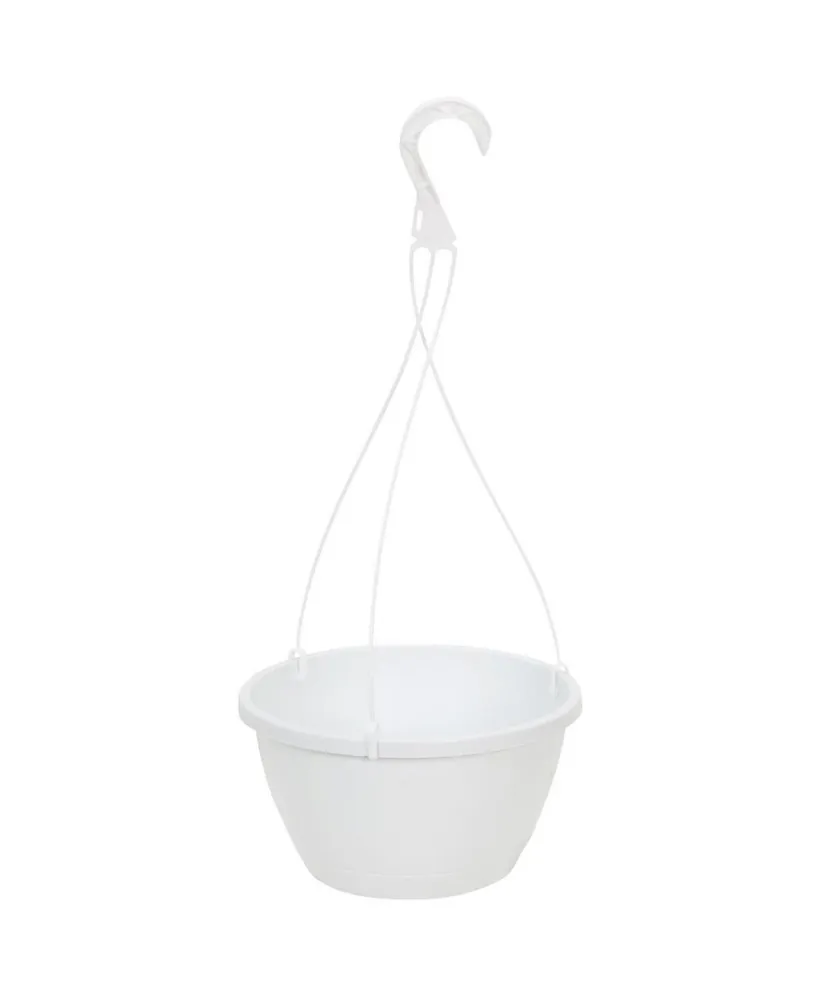 Akro Mils HSI10008A10 Euro Swirl Hanging Basket, White, 10-Inch