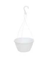 Akro Mils HSI10008A10 Euro Swirl Hanging Basket, White, 10-Inch