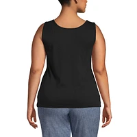 Lands' End Women's Plus Cotton Tank Top