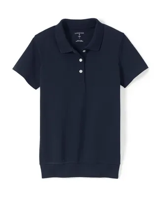 Lands' End Girls Short Sleeve Banded Bottom Polo Shirt