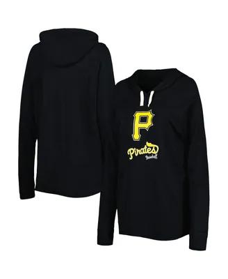 Women's Touch Black Pittsburgh Pirates Pre-Game Raglan Pullover Hoodie