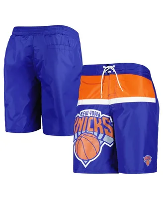 Men's G-iii Sports by Carl Banks Blue New York Knicks Sea Wind Swim Trunks