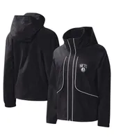 Women's G-iii 4Her by Carl Banks Black Brooklyn Nets Last Shot Full-Zip Hoodie Jacket