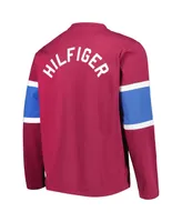 Men's Tommy Hilfiger Burgundy Colorado Avalanche Walter Lace-Up Long Sleeve Top