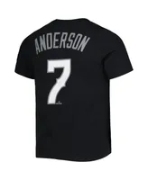 Preschool Boys and Girls Nike Tim Anderson Black Chicago White Sox City Connect Name and Number T-shirt