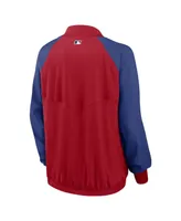 Women's Nike Red Philadelphia Phillies Authentic Collection Team Raglan Performance Full-Zip Jacket